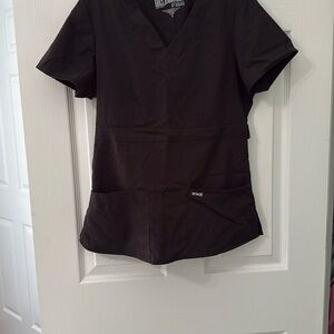 Grey's Anatomy (By Barco) Black Scrub Top